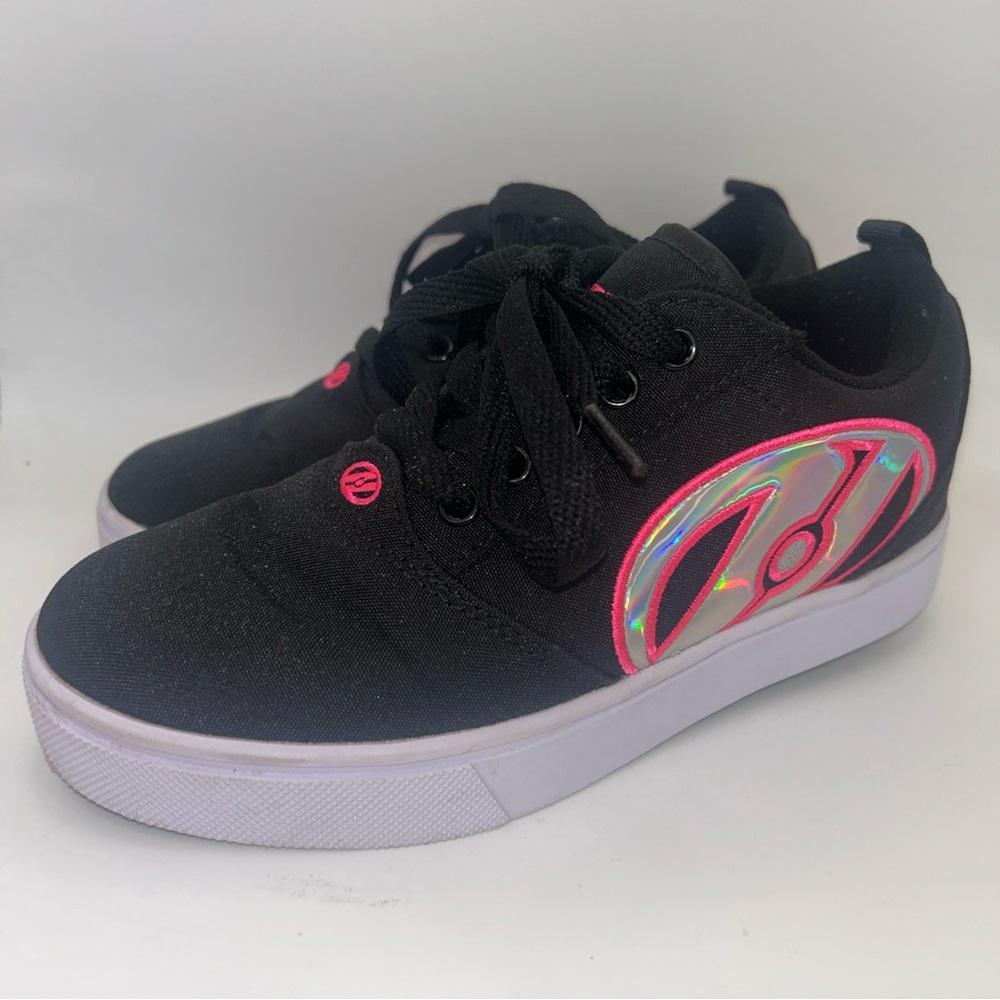 Heelys Kids Black Sneakers with Pink and Holographic Accents
